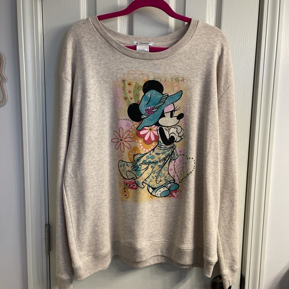 Disney Tops - Disney Minnie Mouse Boho Sweatshirt XL